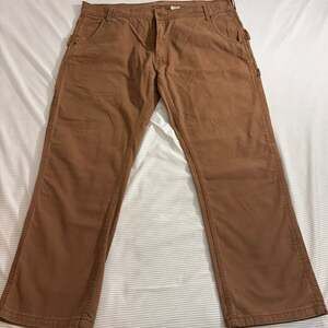Key Apparel Mens 40x30 Brown Duck Canvas Carpenter Work Pants